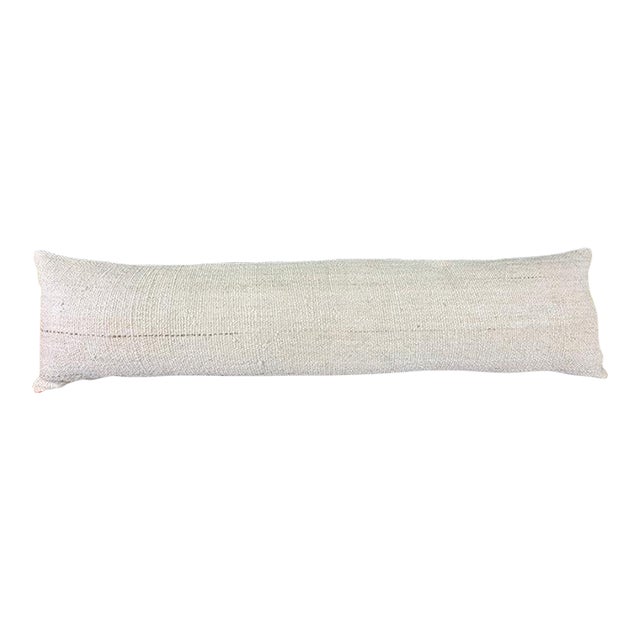Turkish Hemp Pillow Cushion Natural Beige Cushion Cover 12x46 For Sale