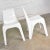 1970s Vintage Modern White Molded Plastic Chairs Style of Kartell 4850 by Castiglioni Et Al - a Pair For Sale - Image 5 of 13