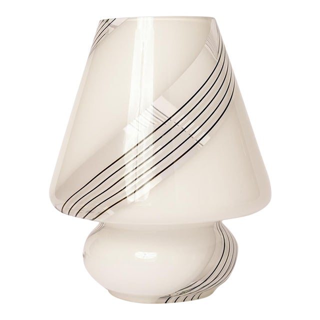Mini, Vintage Murano Glass Mushroom Table Lamp For Sale