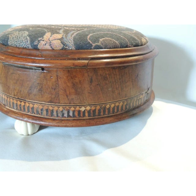 Victorian Round Small Footstool For Sale - Image 4 of 10