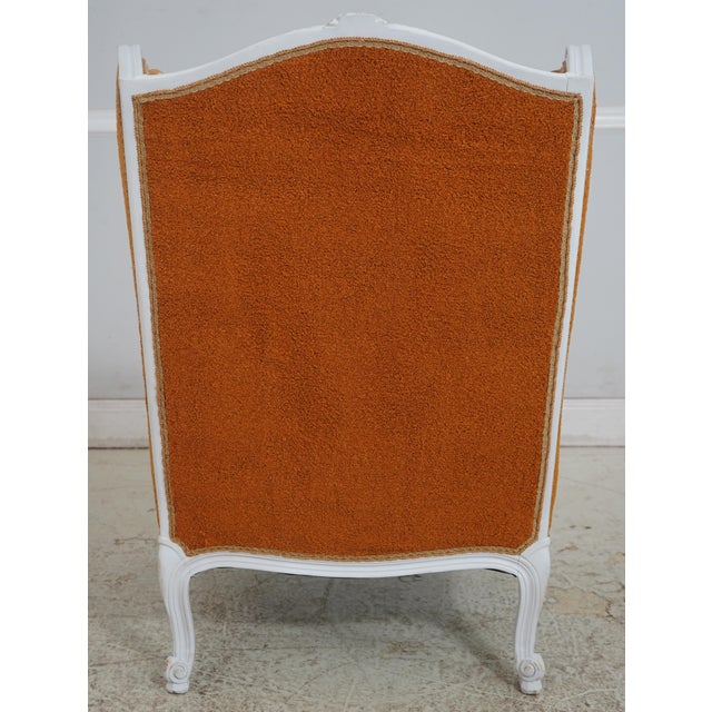 Pair French Style Modern Zebra Print Upholstered Bergere Chairs For Sale - Image 4 of 17