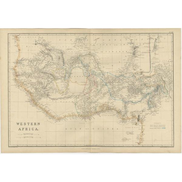 Mid 19th Century Antique Map of Western Africa by W. G. Blackie, 1859 For Sale - Image 5 of 6