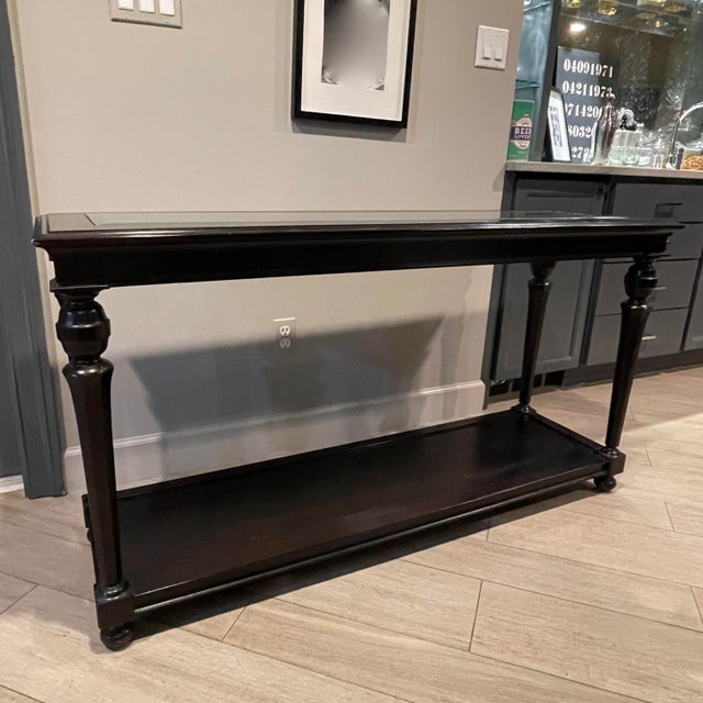 Restoration Hardware Console Table With Caned Top Chairish