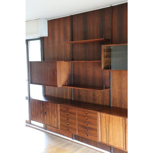 Danish Modular Wall Bookcase in Rosewood, 1960s For Sale - Image 11 of 18