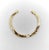 1980s Vintage 14k Gold Herringbone Link Diamond Bracelet For Sale - Image 5 of 9