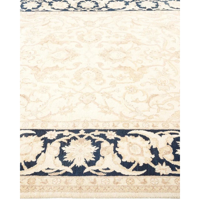Solo Rugs Vintage Traditional Hand Knotted Wool Area Rug, Ivory - 6'1" X 8'10" For Sale - Image 4 of 9