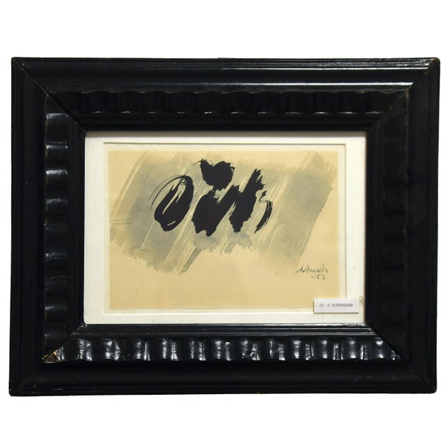 Composition is and original watercolor on paper, realized in 1963 by Gérard Ernest Schneider Hand signed and dated by the...