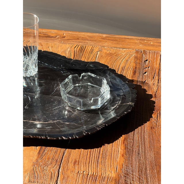 Large Trinket Tray in Black Petrified Wood For Sale - Image 4 of 16