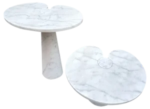 White Marble Eros Coffee Table by Angelo Mangiarotti for Skipper, 1980s, Set of 2