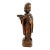 Baroque Italian Baroque Artist, Carved Altar Candlestick Figure, 1700s, Walnut For Sale - Image 3 of 16