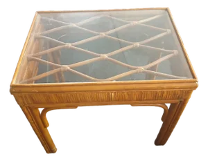 Vintage Bamboo Side Table