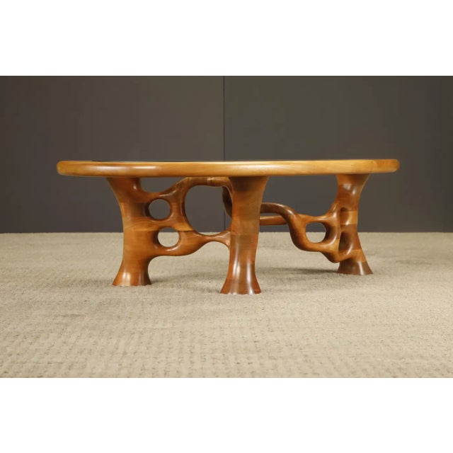 Coffee California Craftsman Freeform Cocktail Table by Craig Lauterbach, 1980, Signed For Sale - Image 8 of 18