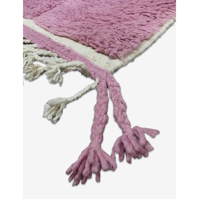 Contemporary Pink Contemporary Moroccan Wool Rug - 12.8 X 9.5 Ft For Sale - Image 3 of 6