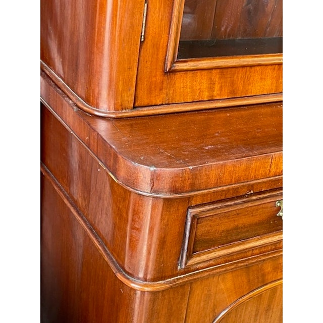 Brown 20th Century Two-Part Cabinet in Mahogany For Sale - Image 8 of 9