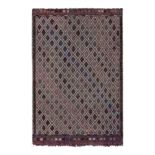 1960s Turkish Wool Jajim Kilim Rug 4'8'' X 7'3'' For Sale