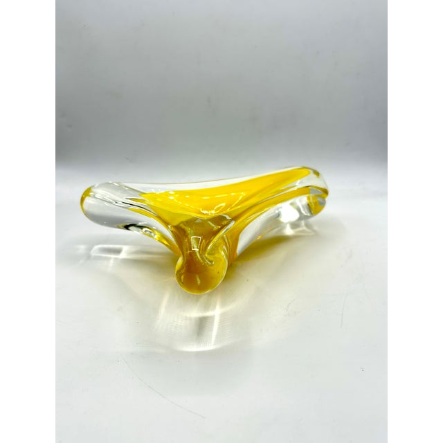 Murano Mid-Century Murano Sommerso Italian Glass Sculptural Catchall For Sale - Image 4 of 13
