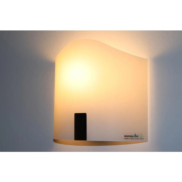 Murano Mid-Century Modern Murano Glass Wall Lamp For Sale - Image 4 of 11