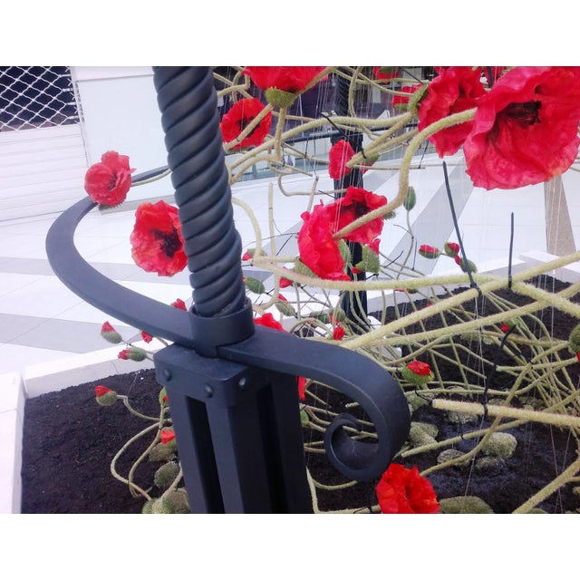 Sculptural Hand-Forged Wrought Iron Gazebo Pavilion, 1990s For Sale - Image 9 of 10