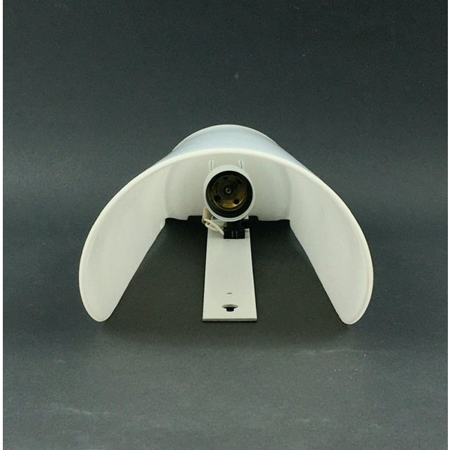 Metal Large Mid-Century Modern Opaline Glass Wall Lamps by Wilhelm Wagenfeld for Peill & Putzler, 1950s, Set of 2 For Sale - Image 7 of 11