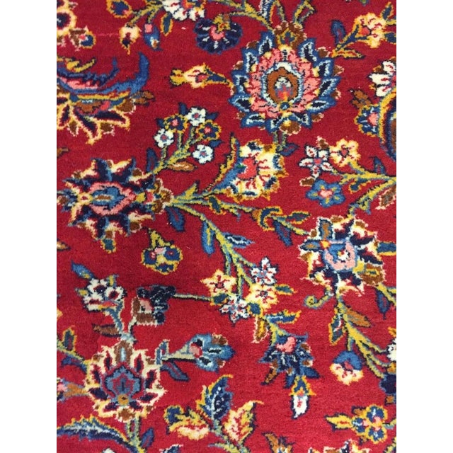 Vintage Red Kashan Hand Woven Rug 10ft 4in X 14ft 5in For Sale - Image 4 of 8