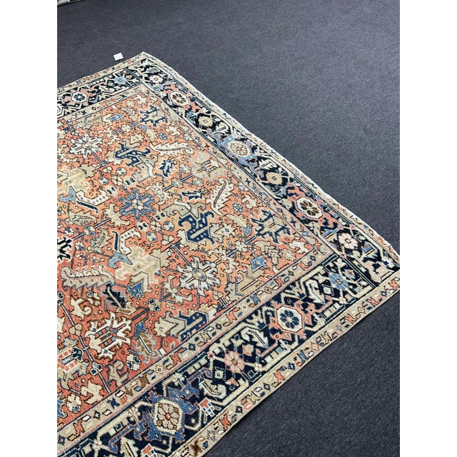 1940s 1940s Persian Hand-Knotted Heriz Area Rug For Sale - Image 5 of 10