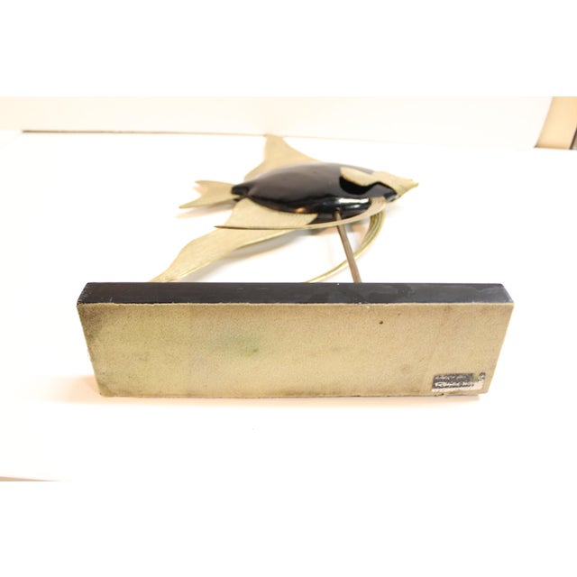 1970s Rosenthal Netter Brass Black Fish Sculpture For Sale In Fayetteville, AR - Image 6 of 7