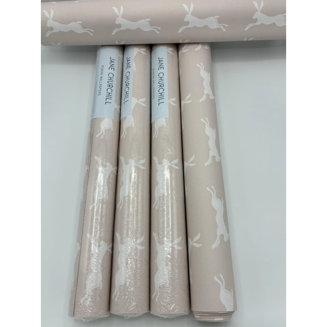 Cowtan & Tout/Jane Churchill Wallpaper, March Hare in Soft Pink - 3 Rolls + Extra For Sale - Image 4 of 6
