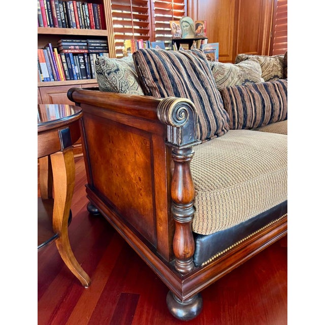 Mid-Century Modern 1970s Sherrill Burl Wood Sofa For Sale - Image 3 of 5