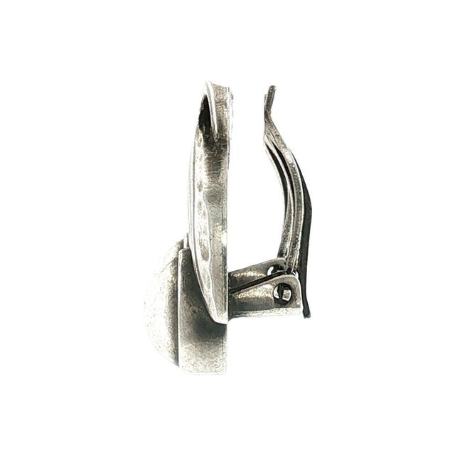 Mid-Century Modern Mid-Century Sterling Georg Jensen #108 Blossom Clip Earrings For Sale - Image 3 of 5
