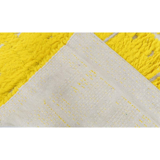 Yellow Radiant Modern Tulu Wool Rug from India by Doris Leslie Blau For Sale - Image 8 of 8