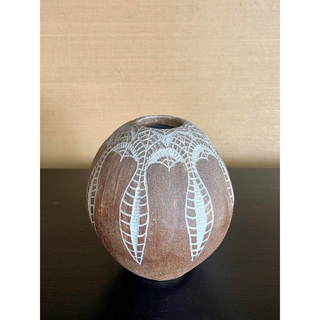 Contemporary Vintage 1970's Organic Handmade Vase For Sale - Image 3 of 7