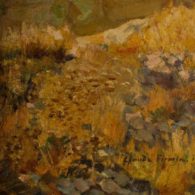 "Rolling Hills" - Featuring a landscape with rolling hills. - signed lower right and dated 1910. - Unframed