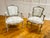 French Painted Chairs, Reupholstered, a Pair For Sale - Image 11 of 11