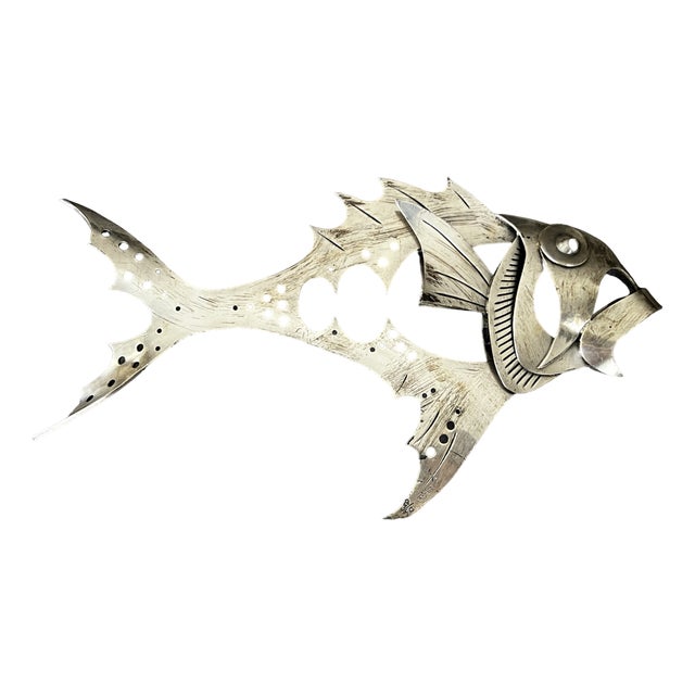 Miguel Moreno, Metal Fish Sculpture, 1970s, Steel For Sale