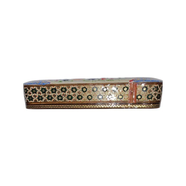 Handmade Persian Pen Case, Persian Khatam Sliding Pen Case For Sale - Image 4 of 7