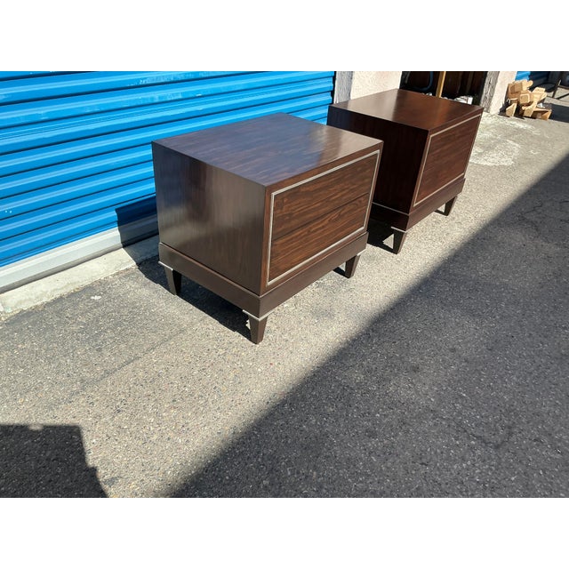 Modern Mid Century Style Nightstands - A Pair For Sale - Image 10 of 11