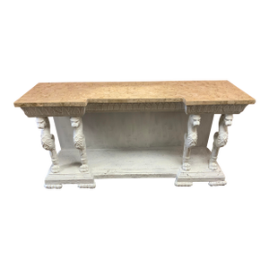 1980’s Neoclassical Style Lion Console
