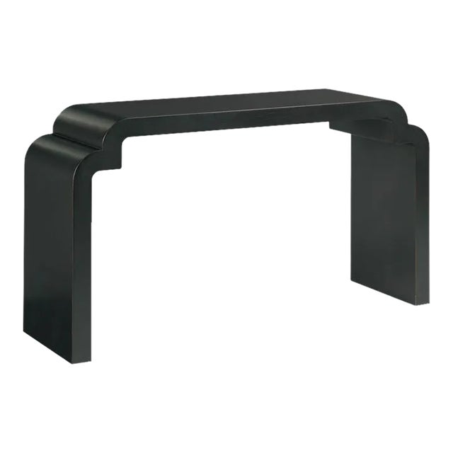 Celerie Kemble for Woodbridge Daisy Console in Amsterdam Black For Sale