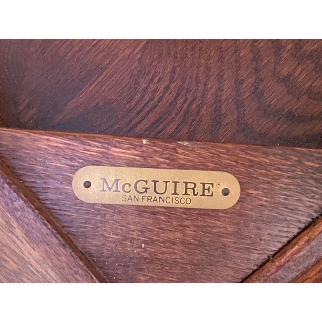 McGuire Furniture Square Parsons Table, Vintage For Sale In San Francisco - Image 6 of 12