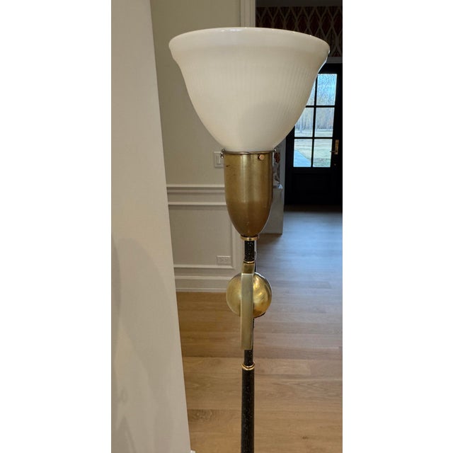 Rare 1950s Mid-Century Modern Rembrandt Torchiere Floor Lamp For Sale - Image 9 of 11