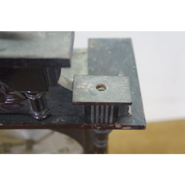 Mid 20th Century Mastery Kyoritu Mahogany Copper Horse Equestrian Regulator Wall Clock 27" For Sale - Image 14 of 17