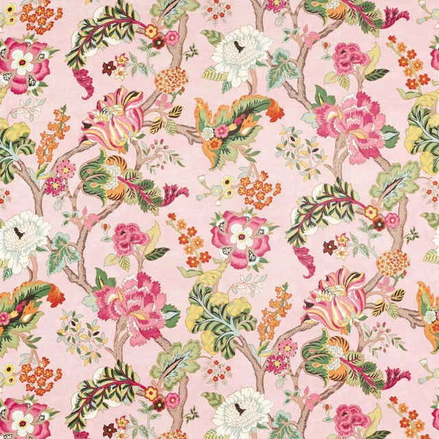 Sanderson Fusang Tree Fabric in Peach Blossom - a Sample For Sale