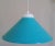 Vintage Ceiling Lamp with Turquoise Funnel-Shaped Metal Shade, 1970s For Sale - Image 6 of 6