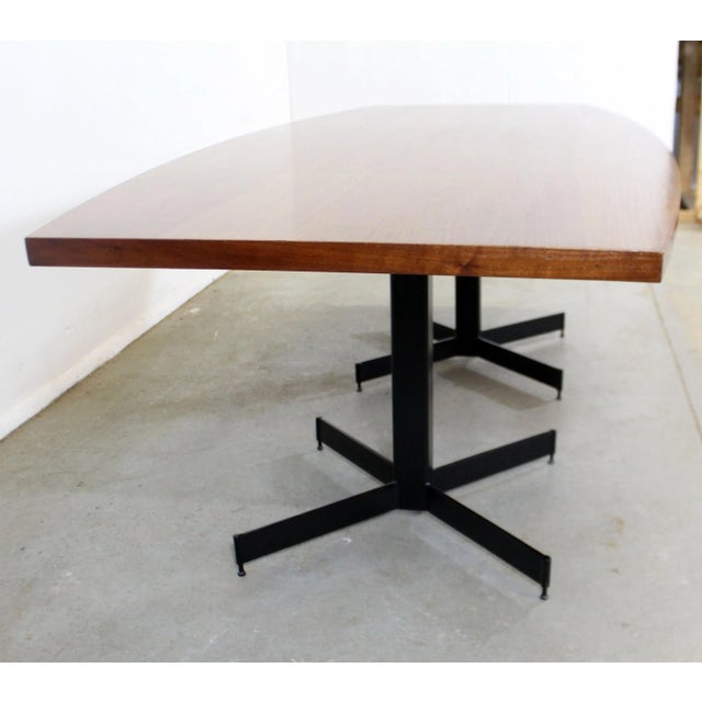 Mid-Century Modern Mid-Century Modern Walnut Surfboard Conference/Dining Table For Sale - Image 3 of 13