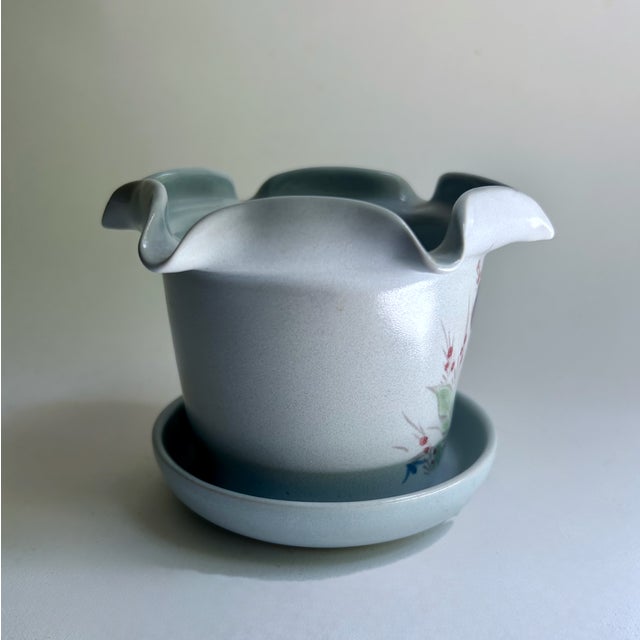 Ceramic Late 20th Century Buchan Thistleware Fluted Cachepot Planter For Sale - Image 7 of 18