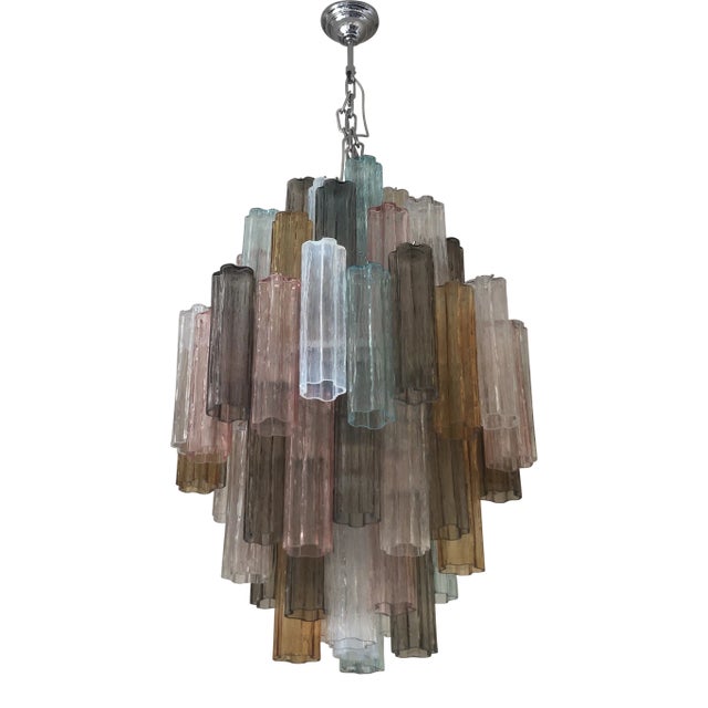 Murano Glass Multicolor Sputnik Chandelier For Sale