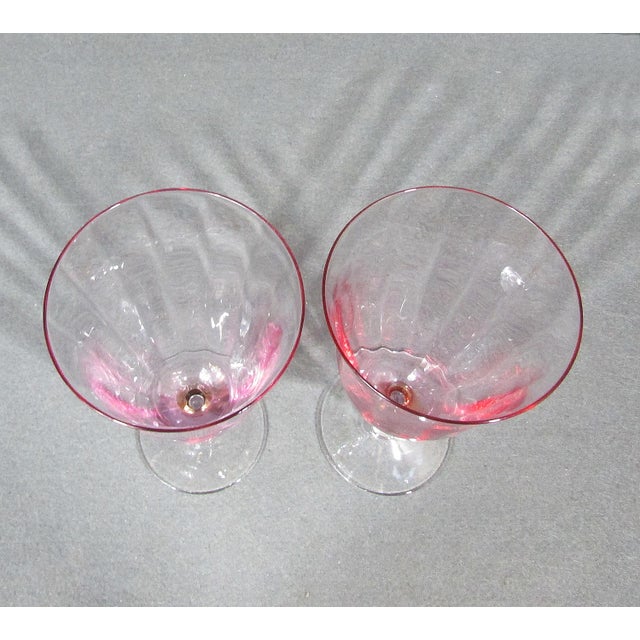 1990s Royal Albert Old Country Roses Formal Pink Water Goblets, Set of 2 For Sale - Image 4 of 7