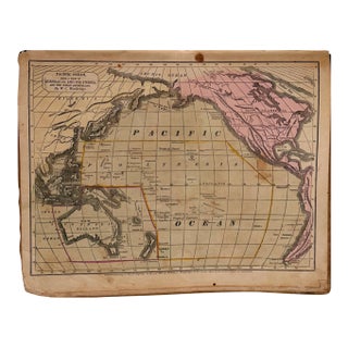 1831 Woodbridge Map of Oceania and Australia For Sale