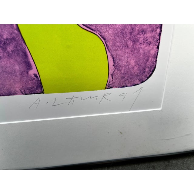 1990s Contemporary Signed Colorful Abstract Lithograph For Sale - Image 11 of 12