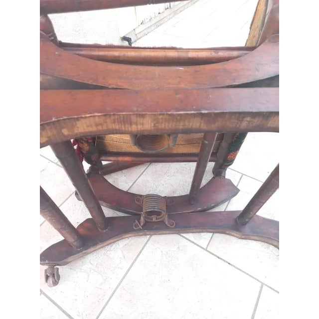 Napoleon III Bamboo Style Rocking Chair For Sale - Image 11 of 13